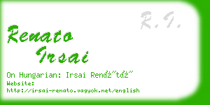 renato irsai business card